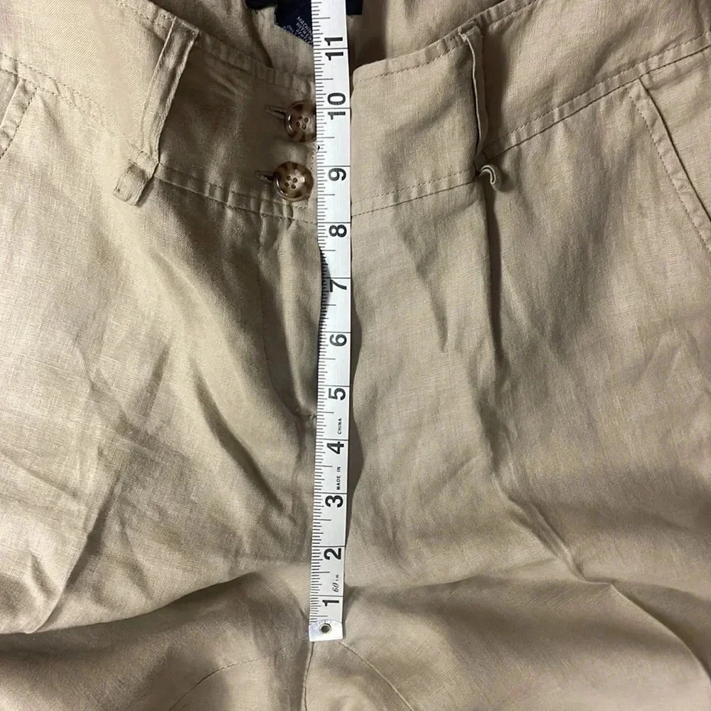 Tan Martha B Linen Pant ^ - Picture 6 of 7